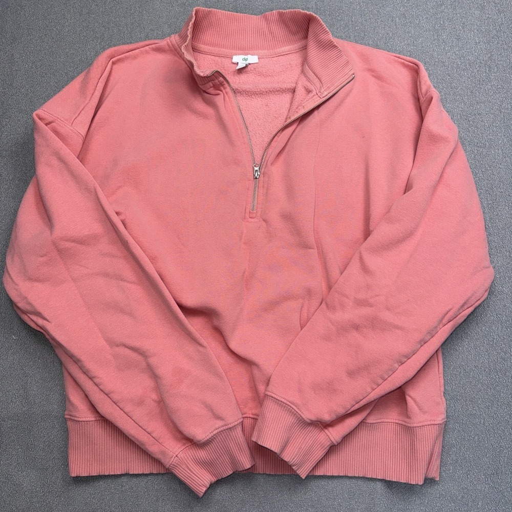 DIP Women Size XL Crew Neck Blend Half Zip Sweater Pullover